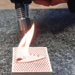 Firing silver clay by hand torch