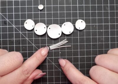 Creating the Sterling silver wire links